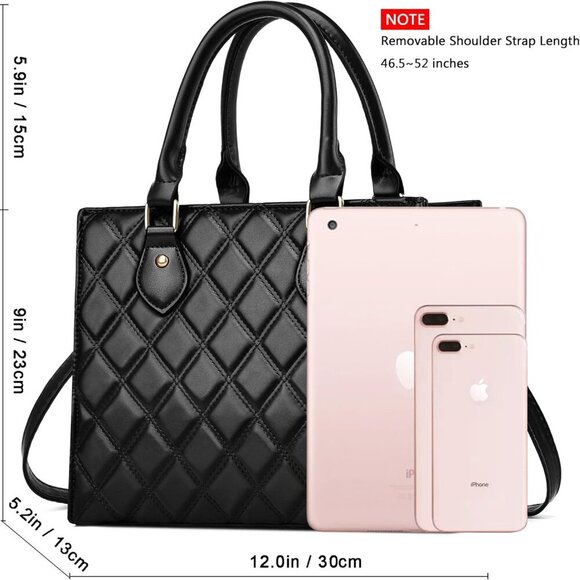 Crossbody Purses and Handbags for Women PU Leather Tote Top Handle Satchel Shoul - Picture 6 of 8